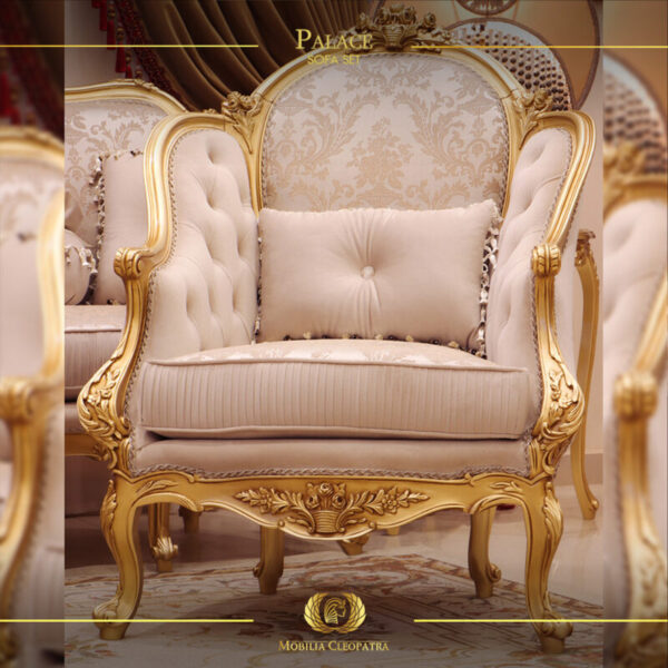 Handmade Palace Gold Chair 7