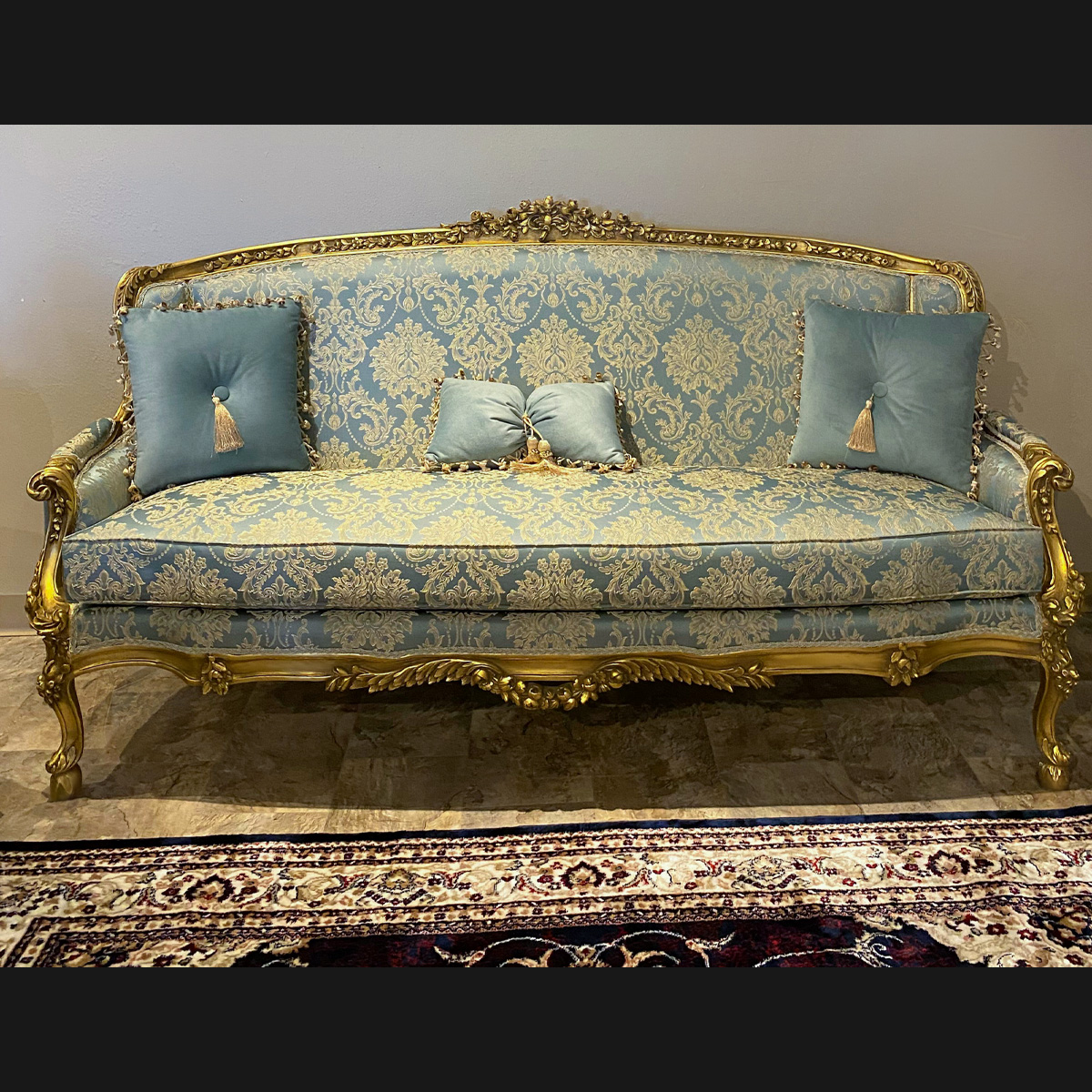 Handmade Cesar Green Sofa