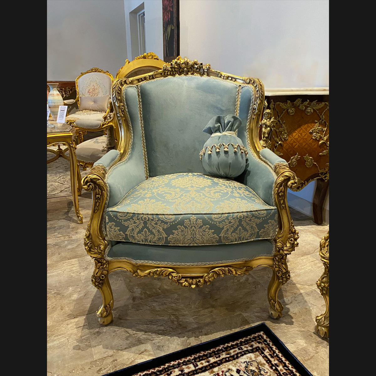 Handmade Cesar Green Chair