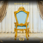 Handmade Moonlight Blue Dinning Arm Chair 17