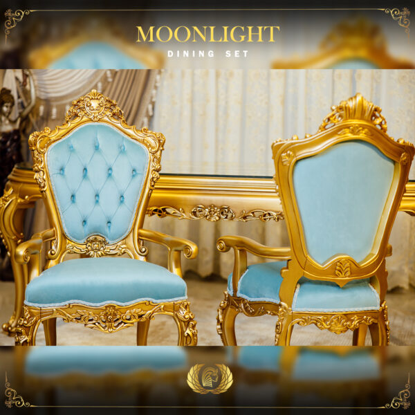 9pcs Handmade Moonlight Blue Dinning Set 14
