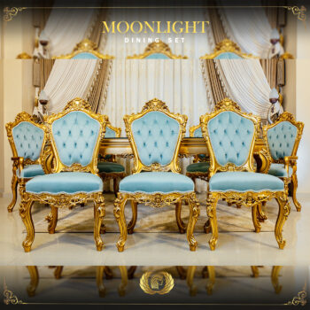 9pcs Handmade Moonlight Blue Dinning Set