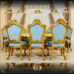 9pcs Handmade Moonlight Blue Dinning Set 18