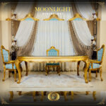 9pcs Handmade Moonlight Blue Dinning Set 19