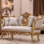 Handmade Bellagio Gold Loveseat 16