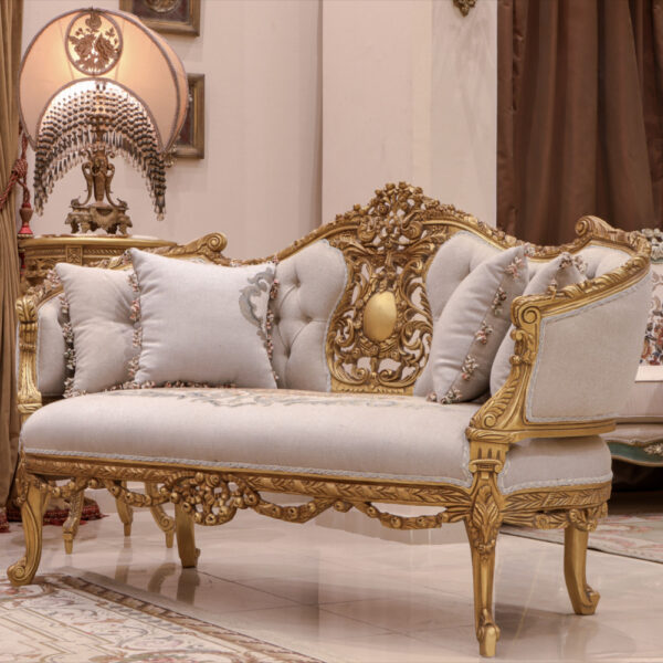 Handmade Bellagio Gold Loveseat 10