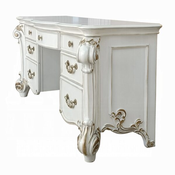 Vendome Vanity Desk in Antique Pearl Finish BD01507 By ACME 11