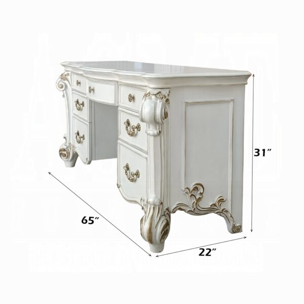 Vendome Vanity Desk in Antique Pearl Finish BD01507 By ACME 13