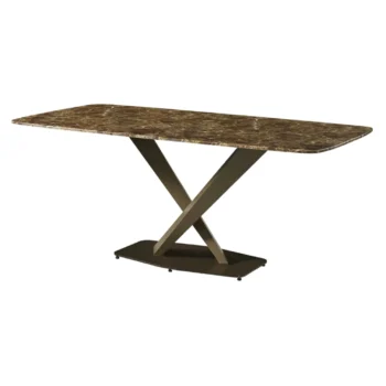Mat, Shiny 311 Marble Dining Table By ESF Furniture