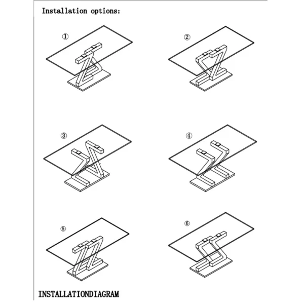 Shiny Zig Zag Dining Table By ESF Furniture