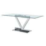 Shiny Zig Zag Dining Table By ESF Furniture