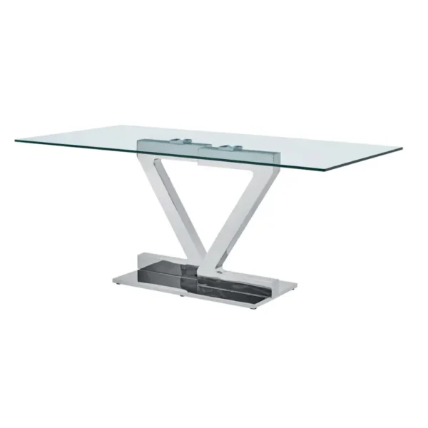Shiny Zig Zag Dining Table By ESF Furniture