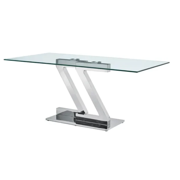 Shiny Zig Zag Dining Table By ESF Furniture