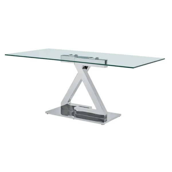 Shiny Zig Zag Dining Table By ESF Furniture