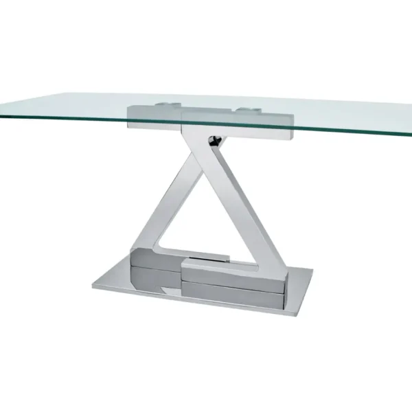 Shiny Zig Zag Dining Table By ESF Furniture