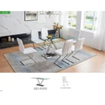 Shiny Zig Zag Dining Table By ESF Furniture - Image 9