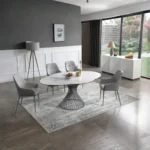 Mat, Shiny 9034 Dining Table with 1254 Chairs and 3012 Buffet