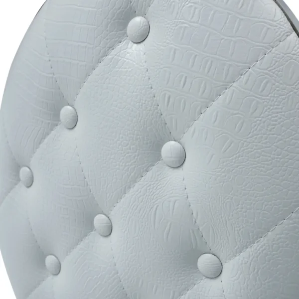 Shiny 110 Marble Dining Table with 110 White Chairs