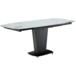 Mat, Shiny 2417 Marble Dining Table White