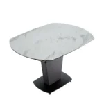 Mat, Shiny 2417 Marble Dining Table White