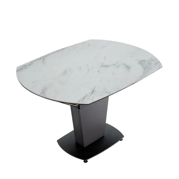 Mat, Shiny 2417 Marble Dining Table White