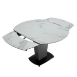 Mat, Shiny 2417 Marble Dining Table White