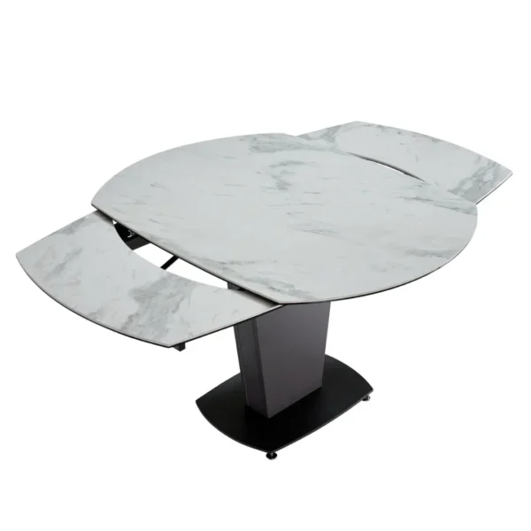 Mat, Shiny 2417 Marble Dining Table White