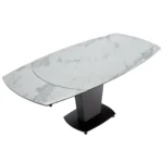 Mat, Shiny 2417 Marble Dining Table White