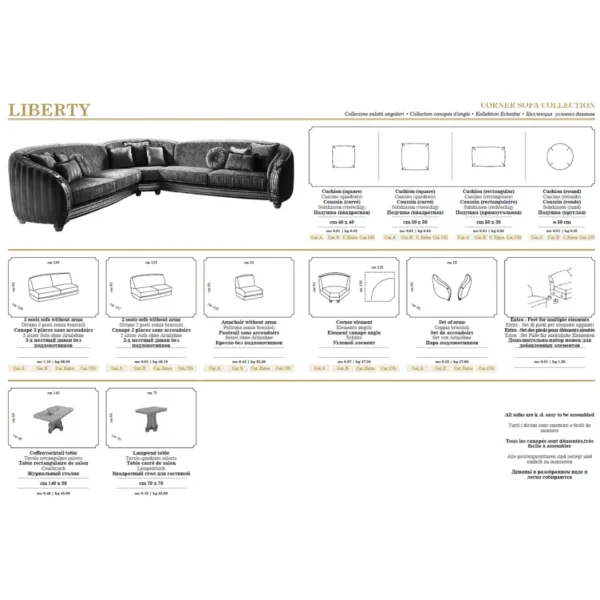 High Gloss Lacquer, Mat Liberty Day Dining Set Additional Items
