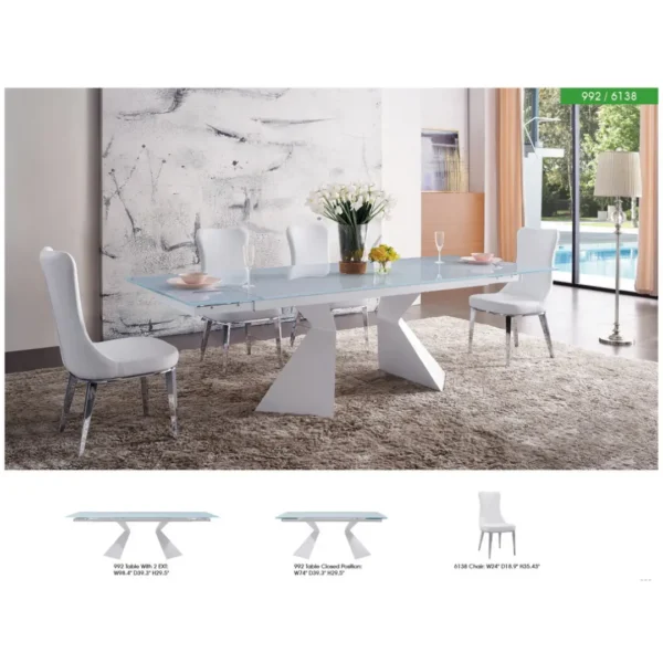 Shiny 992 Table and 6138 Chairs