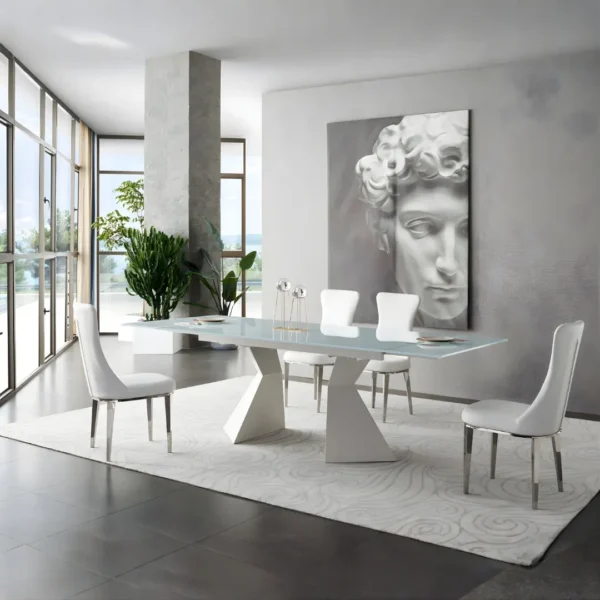 Shiny 992 Table and 6138 Chairs By ESF Furniture - Image 2