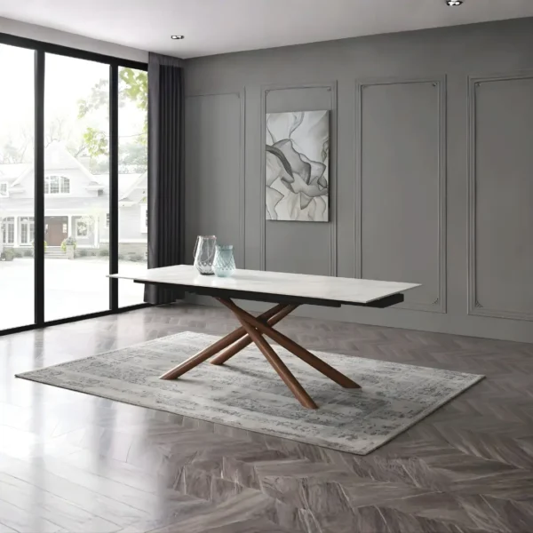 Shiny 9063 Dining Marble Table By ESF Furniture