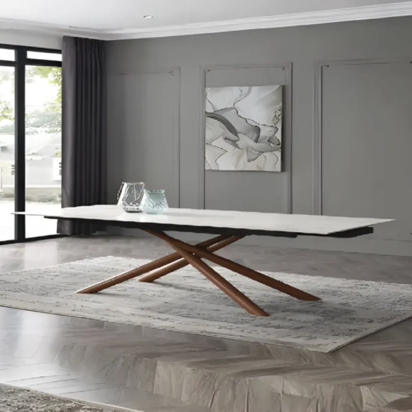 Shiny 9063 Dining Marble Table By ESF Furniture