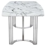 Shiny 131 Silver Marble Dining Table