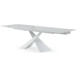 Shiny 9113 Dinning Table White with Extension