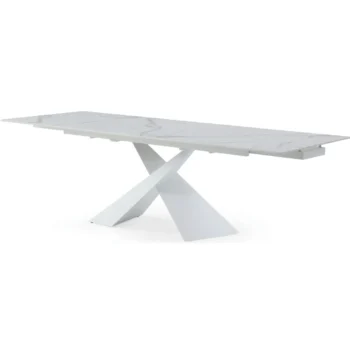 Shiny 9113 Dinning Table White with Extension