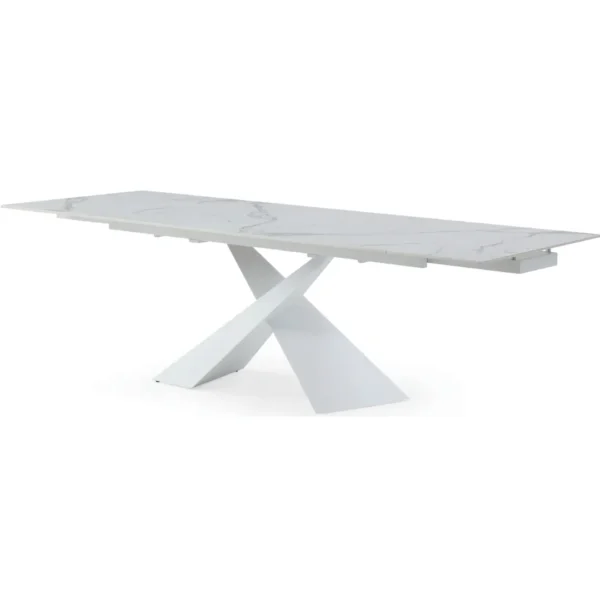 Shiny 9113 Dinning Table White with Extension