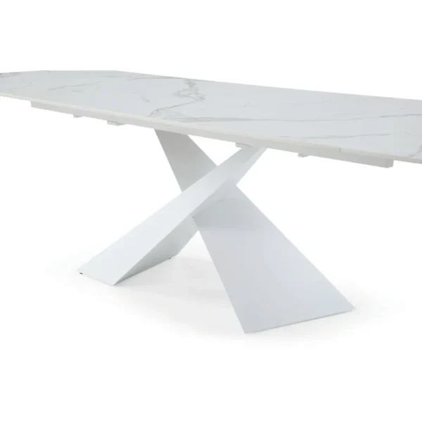 Shiny 9113 Dinning Table White with Extension