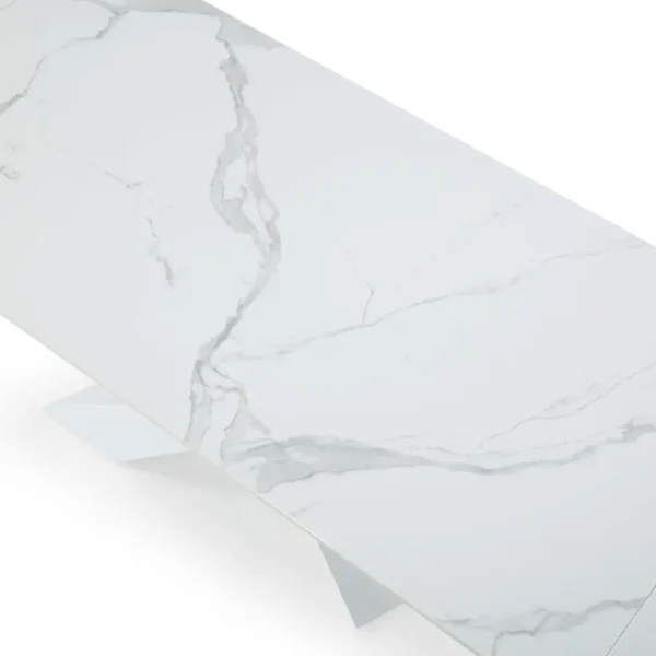 Shiny 9113 Dinning Table White with Extension