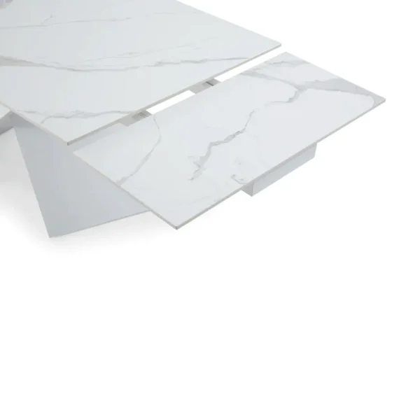 Shiny 9113 Dinning Table White with Extension