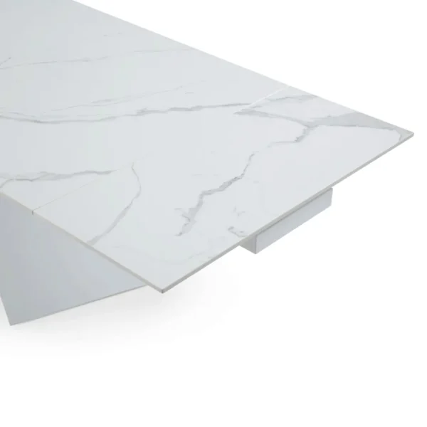 Shiny 9113 Dinning Table White with Extension