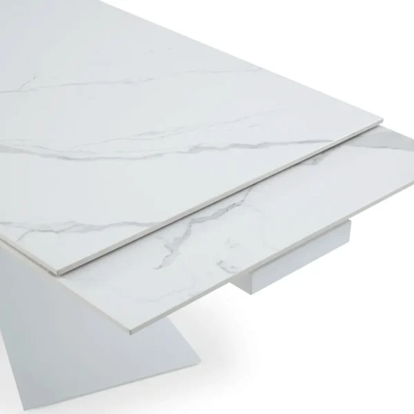 Shiny 9113 Dinning Table White with Extension