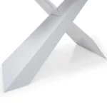 Mat, Shiny 9113 Dining Table with 1218 swivel Gray Chairs By ESF Furniture - Image 6