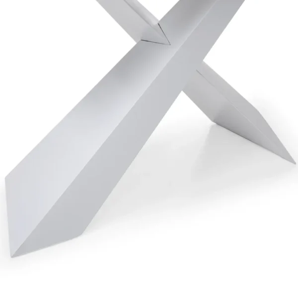 Mat, Shiny 9113 Dining Table with 1218 swivel Gray Chairs By ESF Furniture - Image 6