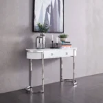 Shiny 131 Silver Marble Dining Set