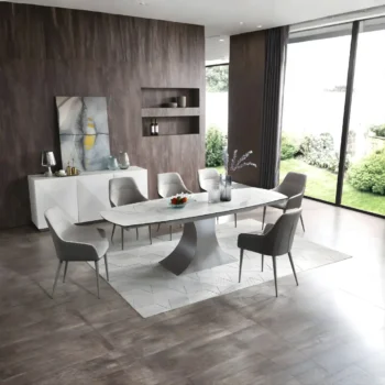 Mat, Shiny 9035 Table with 1254 Chairs and 3012 Buffet