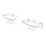 Mat, Shiny 9035 Table with 1254 Chairs and 3012 Buffet