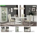 High Gloss Lacquer Roma Dining Set White, Italy