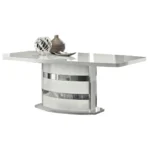 High Gloss Lacquer Roma Dining Table White, Italy