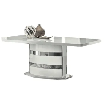 High Gloss Lacquer Roma Dining Table White, Italy